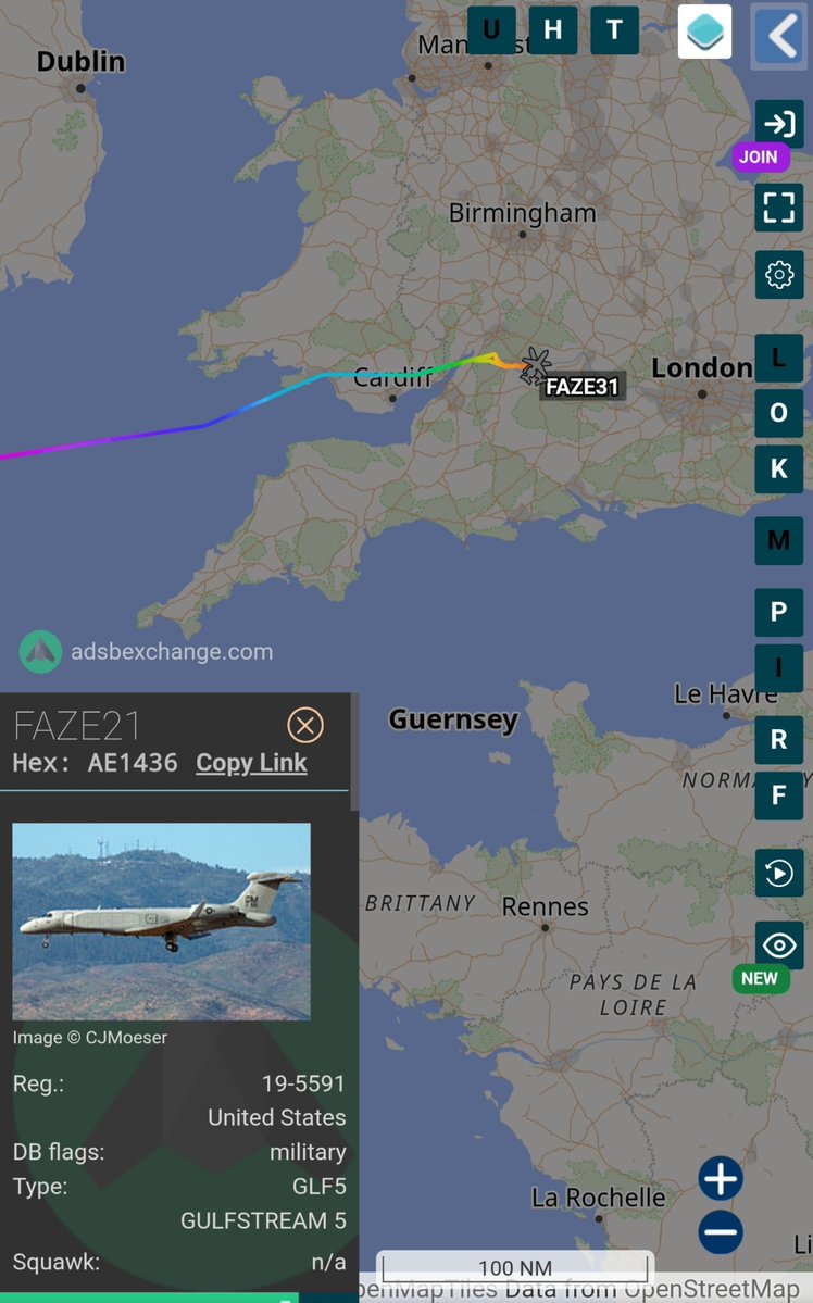 sipjack1776's tweet photo. @Borrowed7Time @steffanwatkins @stunorth69 @ArmchairAdml @blackswanadria @MRAIDANya Two Compass Call II's out if Bangor landed at RAF Fairford while I slept.
#AE1436/19-5591/FAZE21
#AE17CD/19-1587/FAZE31 https://t.co/vwwtfNScFH