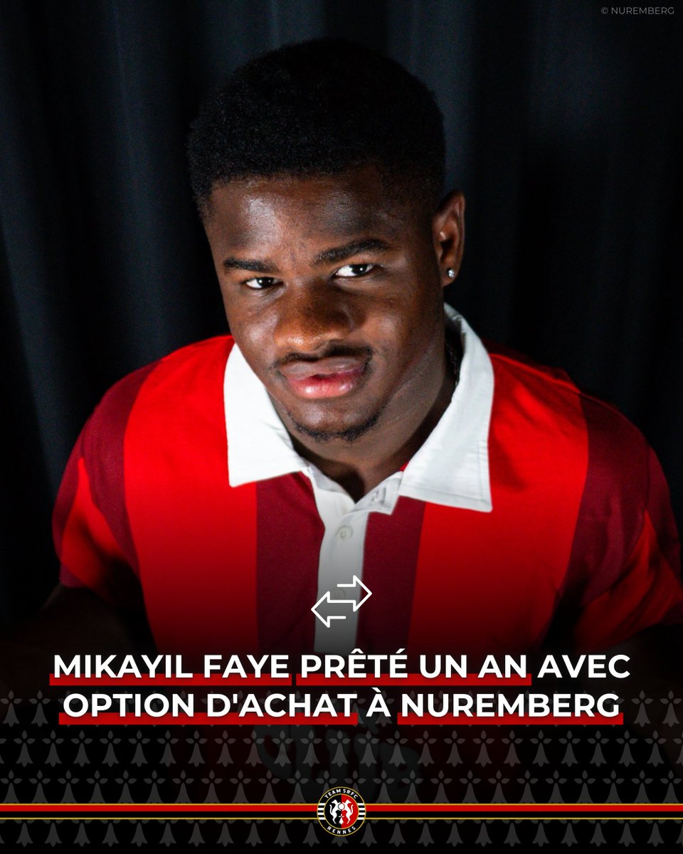 team_srfc's tweet photo. 👋 𝗠𝗶𝗸𝗮𝘆𝗶𝗹 𝗙𝗮𝘆𝗲 𝗽𝗿𝗲̂𝘁𝗲́ 𝗮̀ 𝗡𝘂𝗿𝗲𝗺𝗯𝗲𝗿𝗴

Le défenseur central de 22 ans évoluera cette saison à Nuremberg, en seconde division allemande, où il est prêté un an avec option d'achat.

#MercatoSRFC
-
📸 : Nuremberg https://t.co/LpIvxuz8wG