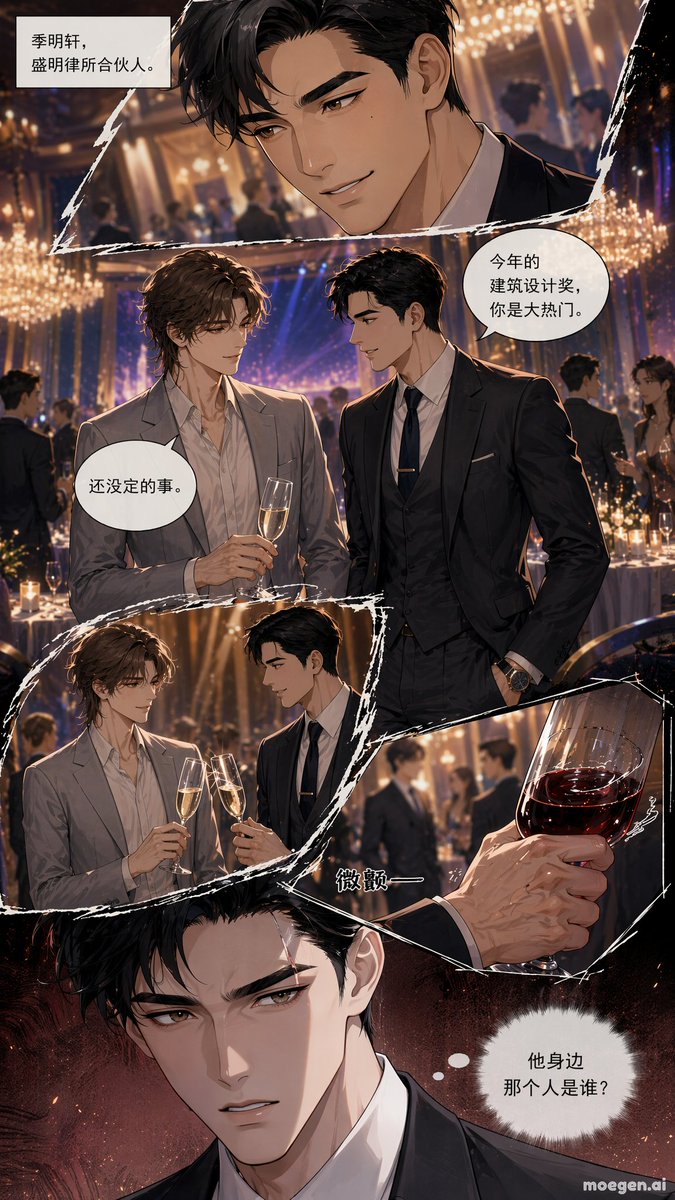 MoeGen_CN's tweet photo. 第1集晚宴重逢，他已不是当年的他

沈砚辞出席年度商业晚宴，意外在人群中看到了一个熟悉的身影--消失了七年的林屿。昔日为他奋不顾身的青涩少年，如今已是气质清冷的知名建筑设计师，身边还站着温雅的律师季明轩。沈砚辞的心脏狠狠一缩，七年前的记忆如潮水般涌来。 https://t.co/luCNvLUIxz