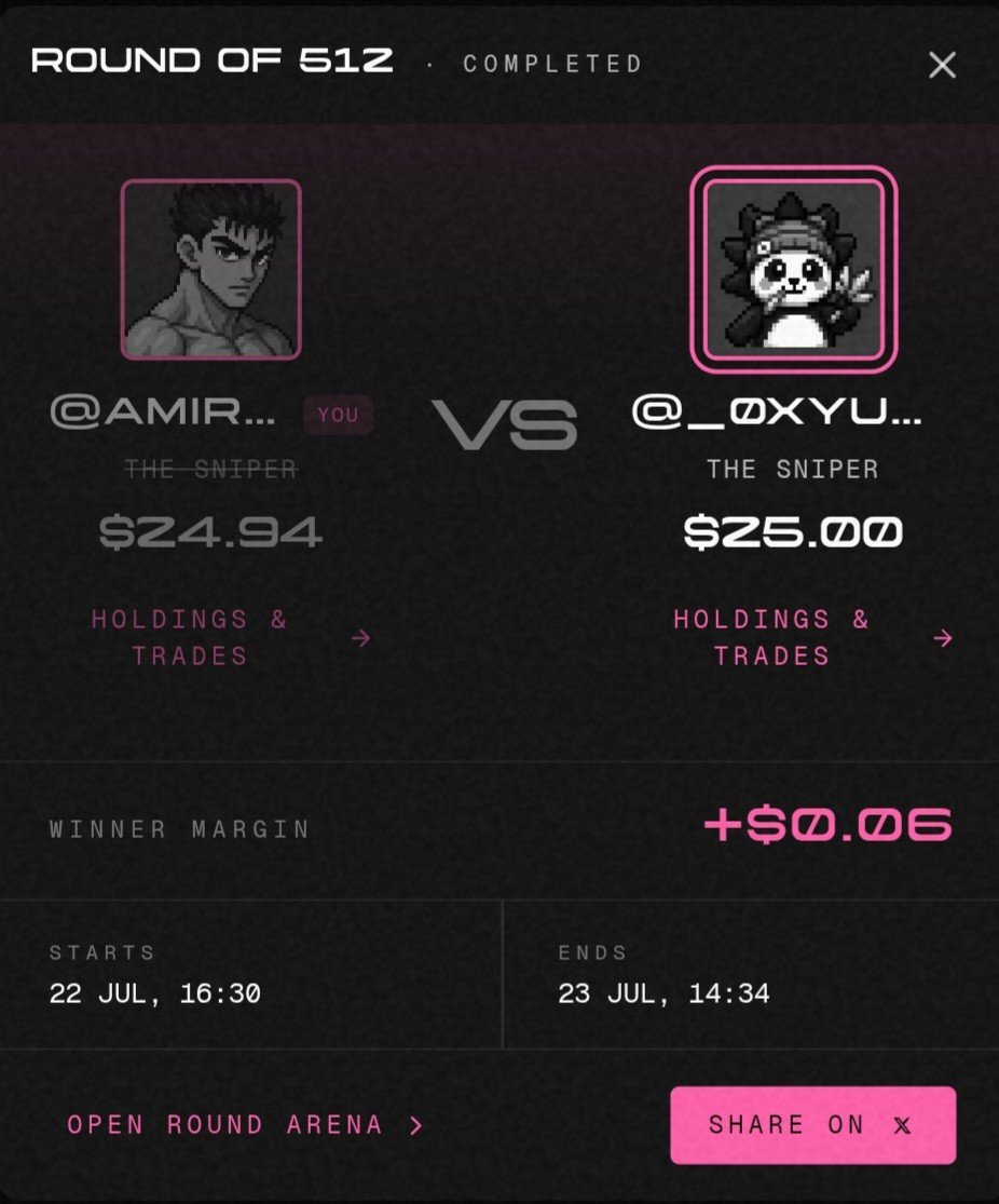 AmirRz1997's tweet photo. Seems like not trading is the best move!!!!

Im out ... My agent made the dumbest trade possible!!!haha

Thanks @KuruExchange it was fun anyway!!!
GG to those who passed this round too!!! https://t.co/DyN1jZewGy