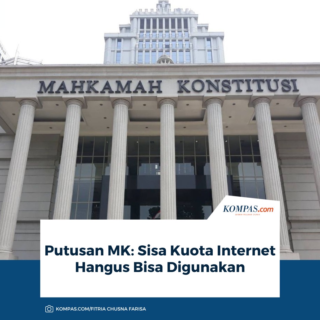kompascom's tweet photo. Putusan MK: Sisa Kuota Internet Hangus Bisa Digunakan

Baca di https://t.co/SZ85xzXik5 https://t.co/fOdaoXUO9O