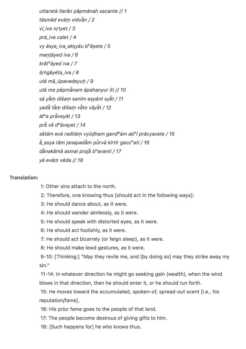 pArAsharyAyaNa's tweet photo. Pāśupata vrata has its roots in the Taittirīya Brāhmaṇa,
and in the «anaḍudvrata» (the vow of the ox) of the Atharvavedic Paippalāda Saṃhitā.

Pāśupatasūtra mirrors the Paippalāda Śruti in stating that Indra was the first to observe the vow. https://t.co/TWSAM9vBQa