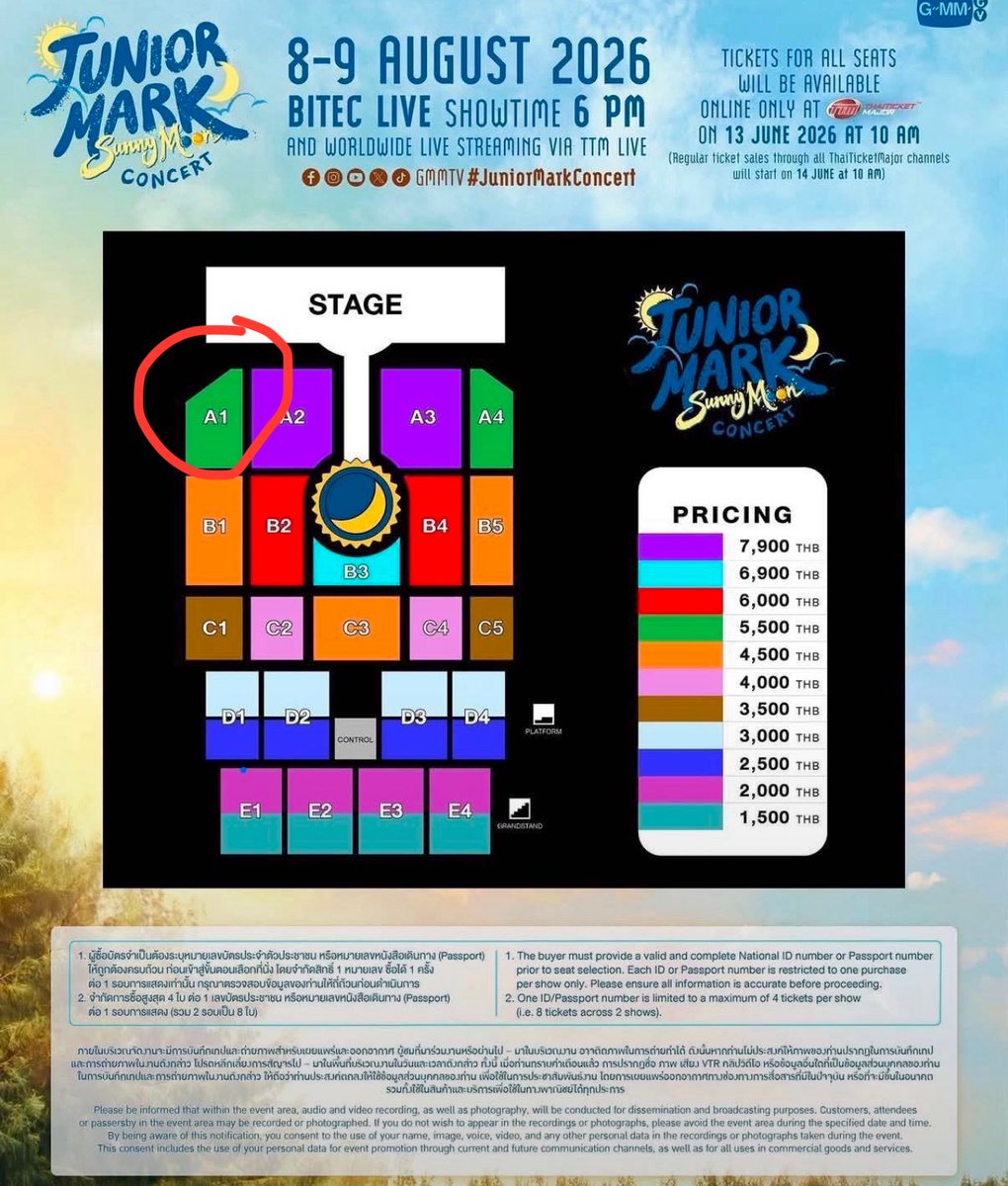 ormzyyy's tweet photo. WTS   
Date: 7th 
Zone: A1 (5,500)
Sell price: 5,000

 #JuniorMarkConcert https://t.co/uhsvulNXUU