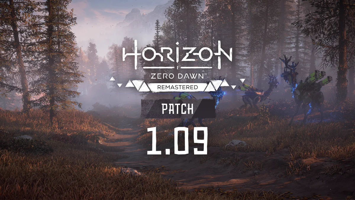 Graphic saying Horizon Zero Dawn Remastered Patch 1.09
