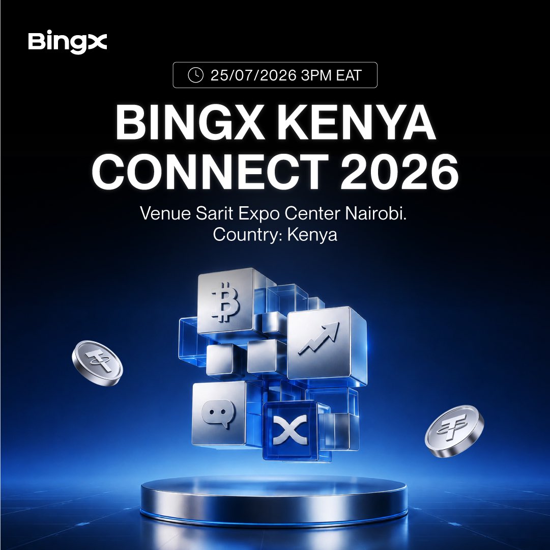 Cheriz_wilfred's tweet photo. 🇰🇪 Kenya, are you ready? 🚀

Something big is happening.

I’m excited to be hosting BingX Kenya Connect 2026 as we bring together traders, KOLs, P2P merchants, creators, builders, and the wider Web3 community for an afternoon of networking, insights, and opportunities. The event is scheduled for 25 July 2026, 3:00–7:00 PM EAT in Nairobi.  

We’ll dive into:
📈 Smarter trading strategies
🤝 How to become a @BingXOfficial KOL, Ambassador, or P2P Merchant
💰 Community growth & monetization
🌍 The future of crypto adoption across Africa
🎁 Exclusive rewards, giveaways, and networking

This isn’t just another meetup. It’s where the next wave of builders, creators, and traders connects.

⚠️ Attendance is strictly for registered participants.

💙 New to BingX? Create your account before the event and join my community using my referral link:
https://t.co/ebftHdM5nE

📝 Register your spot:
https://t.co/AueFj7SNg5

📅 25 July 2026
🕒 3:00 PM EAT
📍 Sarit Expo Center, Nairobi

Let’s connect, learn, and build the future of crypto together.

#BingX #BingXKenya #Crypto #Bitcoin #Web3 #Blockchain #Trading #P2P #DeFi #Kenya #CryptoCommunity #GM #WAGMI #BuildTogether