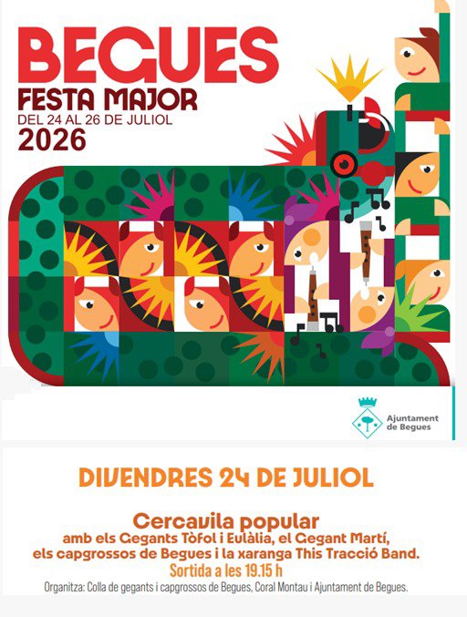 CoralMontau's tweet photo. Divendres 2407 marxem de cercavila.

Desempolsem al Gegant Martí i ens retrobem amb el Tòfol i l'Eulàlia, capgrossos i la xaranga de @thistraccioband 

T'esperem a les 19:15h - #FMBegues26 https://t.co/IrHXpNhXgx