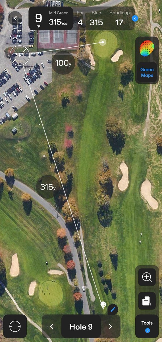 Gregnormanjr's tweet photo. Fun to finish my round and come back to see this. No note, although people heard it happen.  100 yards off line. Thanks Buddy https://t.co/si4FyZcgXX