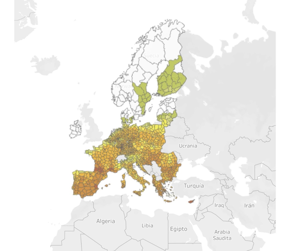MagellanQuest's tweet photo. Europe’s school calendar was designed for a cooler climate.
According to projections for 2041–2060, large parts of southern and central Europe could face extreme heat during the school year.
Climate adaptation is no longer just energy policy.
It is becoming education policy.
Map: European Environment Agency.