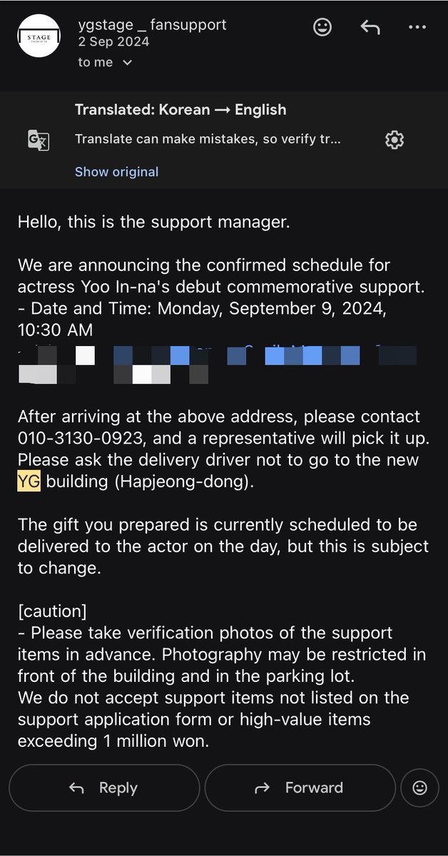 cnyod's tweet photo. So i thought this InNa not just because my delulu but at that time i sent a gifts for her debut anniversary on Sep 9th but suddenly YG changed to Sep 11th. And then this video appears Wookie back to Korea from Canada after Harbin promotion. That girl really like her right?! 🥹 but they said this is his staff 😅