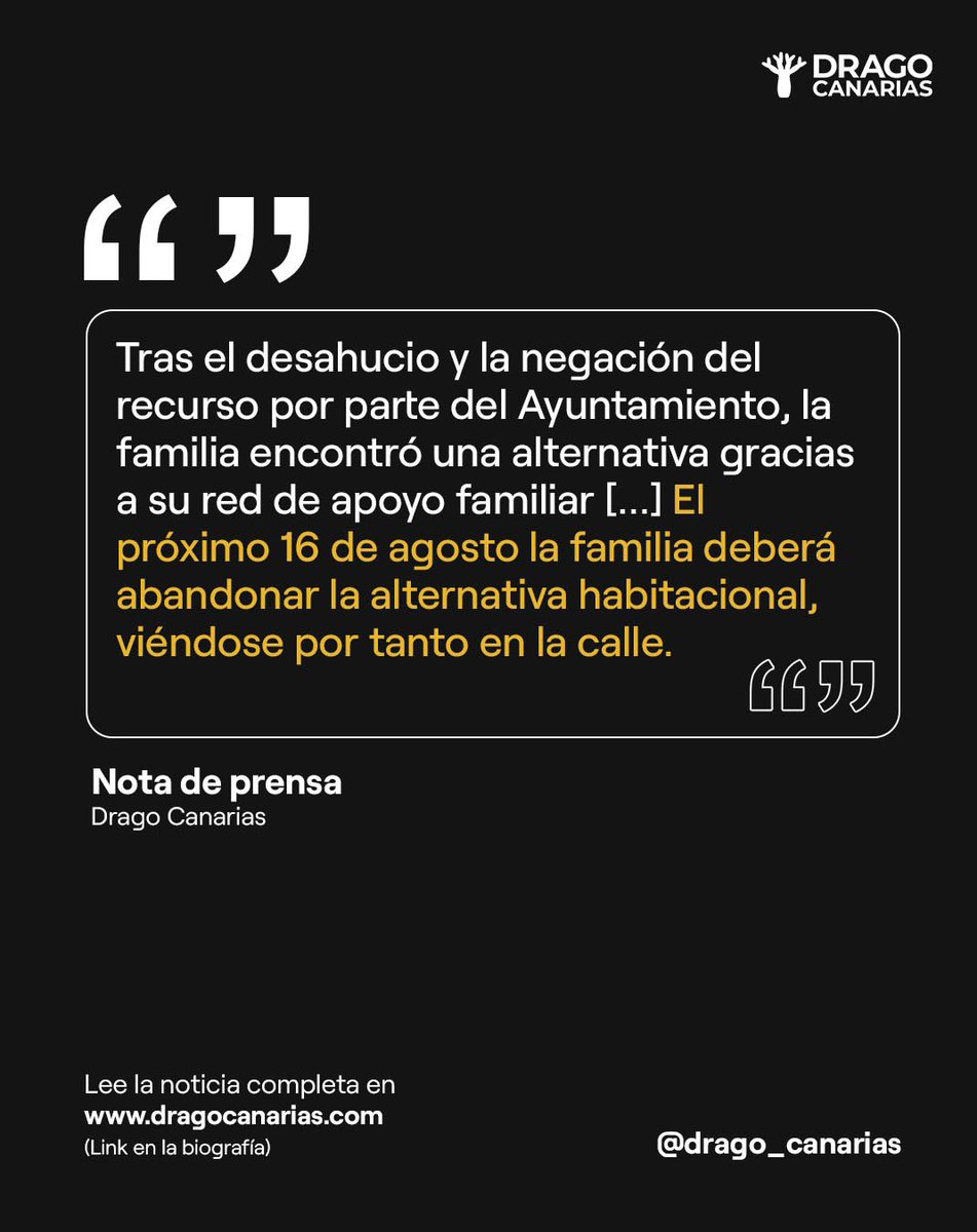 drago_canarias's tweet photo. Estas son las consecuencias de gobernar para los especuladores: 

Familias extremadamente vulnerables pagando la falta de recursos públicos para garantizar un derecho tan básico como tener un techo. https://t.co/hEQjozu1Se