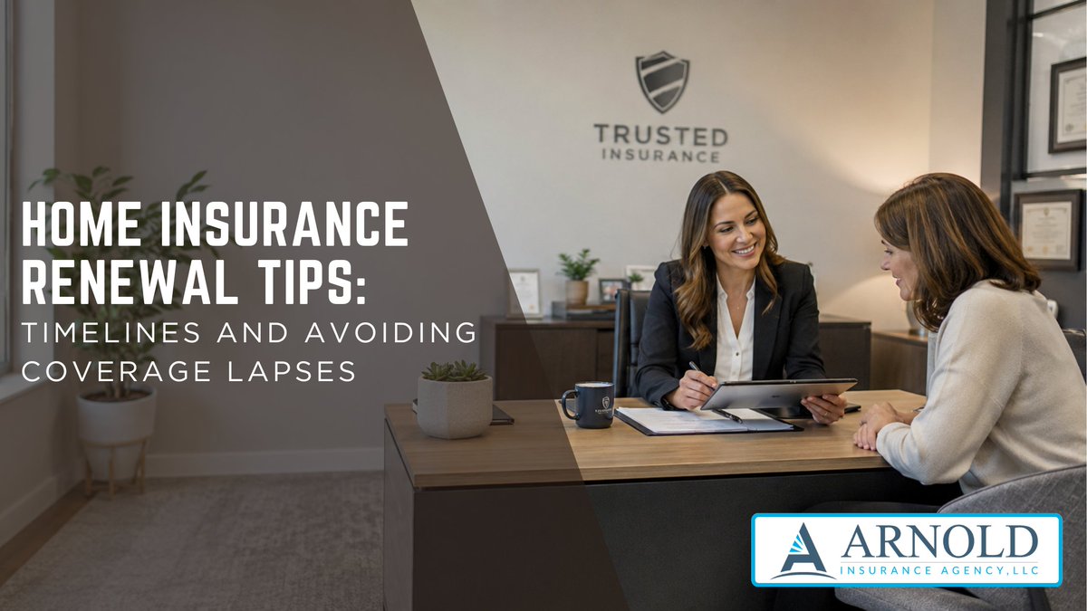 ArnoldAgency's tweet photo. Home Insurance Renewal Tips: Timelines And Avoiding Coverage Lapses https://t.co/Y0Dq6QdWan https://t.co/icXb1Y4Vtz