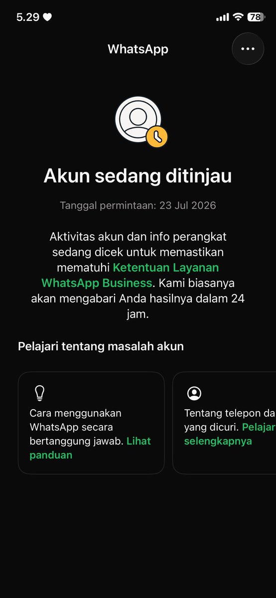cqoils's tweet photo. teman” wta, ini kalo wa kita kena peninjauan bakal ada kemungkinan balik ga yaa? bangun” wa ku kena😭 takut ada cust yg chat complain or urgent aku gabisa ngabarin mereka dan takut dikira kaburr bgt pls😔 daritadi overthinking huhu

#zonauang https://t.co/VvuxniEbkg