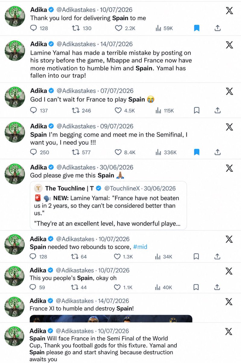 xxfw1da's tweet photo. Your life don spoil if you useless pass this one for that World Cup 😭💔 https://t.co/2oeCRmqeGS