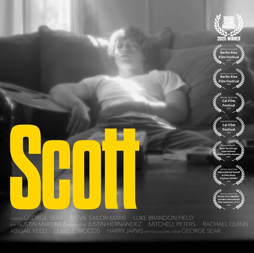 gsear7ulc's tweet photo. My first short film ‘Scott’, an experimental film about the legendary musician Scott Walker. Grateful for the recognition and to the team who helped me make this happen.

Credits:

Cast:

George Sear

Stevie Sailor Marie
Ben Edlin

Writer and Direc... https://t.co/WhA5qx4ig4