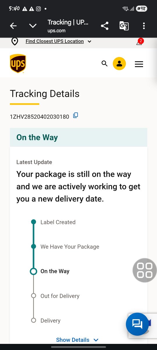 cuteruchi39's tweet photo. @UPS I never wanted to use UPS service. They always have the same message. They'd deliver the goods within a month if they continued like this.@UPS @DTDCIndia @BlueDart_ https://t.co/Olz81f8jm1