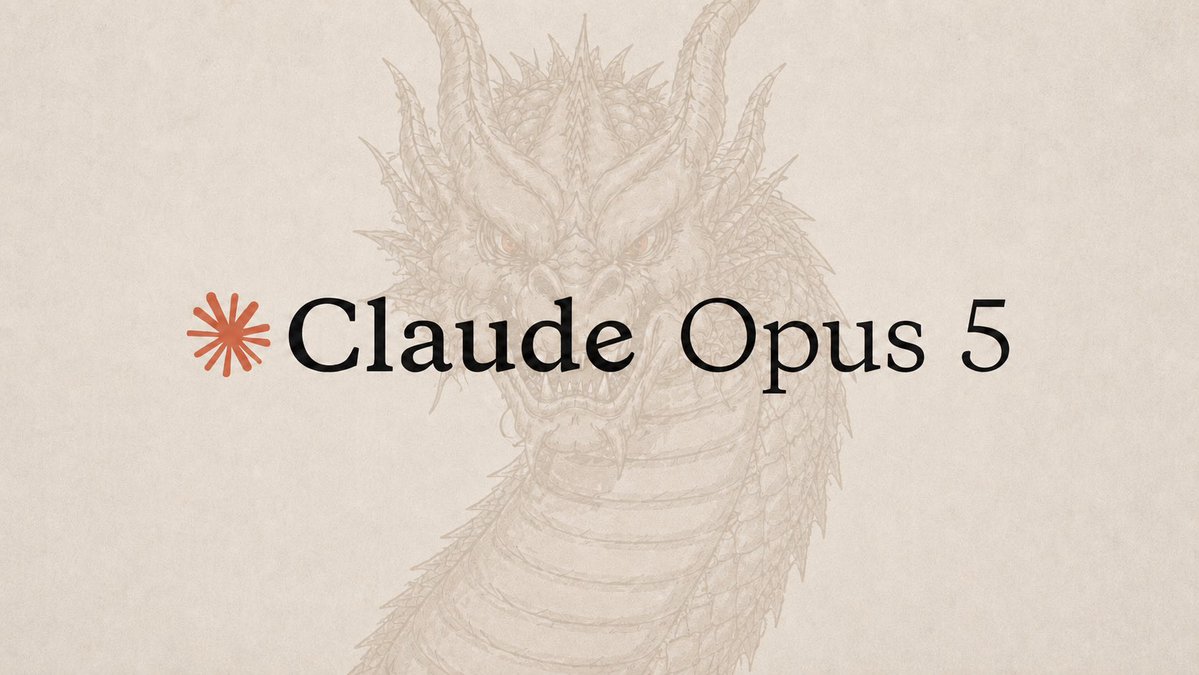 gamann77's tweet photo. 🚨Opus5がついに今日リリースされます！！

Fable 5 よりも大幅に高速で安価になるOpus5。 https://t.co/KbfkiMQCVp