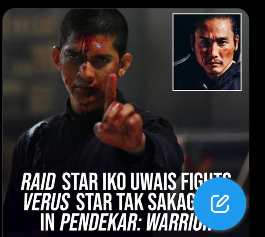 dlejok's tweet photo. 'The Raid' vs. 'Versus' star! ko Uwais to take on Tak Sakaguchi in the martial arts thriller 'Pendekar: Warrior' https://t.co/AfcvEosyWp
