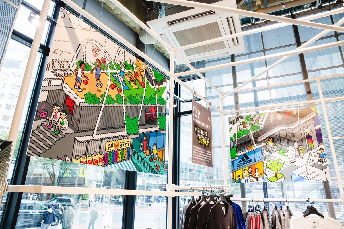 thepixel_inc's tweet photo. Client: adidas
Direction: @SakaguchiMoto 
Artist: @eBoyArts 
Project Title: eBoy Special Collabration
adidas Brand Center RAYARD MIYASHITA PARK, SHIBUYA PIXEL ART 2021
Venue: adidas Brand Center MIYASHITA
Date: 2021/9/2-9/30

#pixelart #ドット絵 #8bit #adidas #eboy https://t.co/2CisfWWP7t