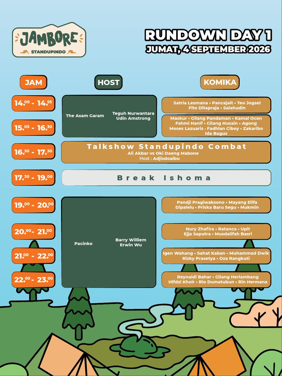 Standupindo's tweet photo. Kalau ada yang bilang "nanti aja", biasanya ujung-ujungnya kehabisan tiket 🤭

⚠️ Tiket tersedia hari Sabtu, jam 13:00 WIB di https://t.co/Wao2dA3KnD https://t.co/zpvrMUMcVy