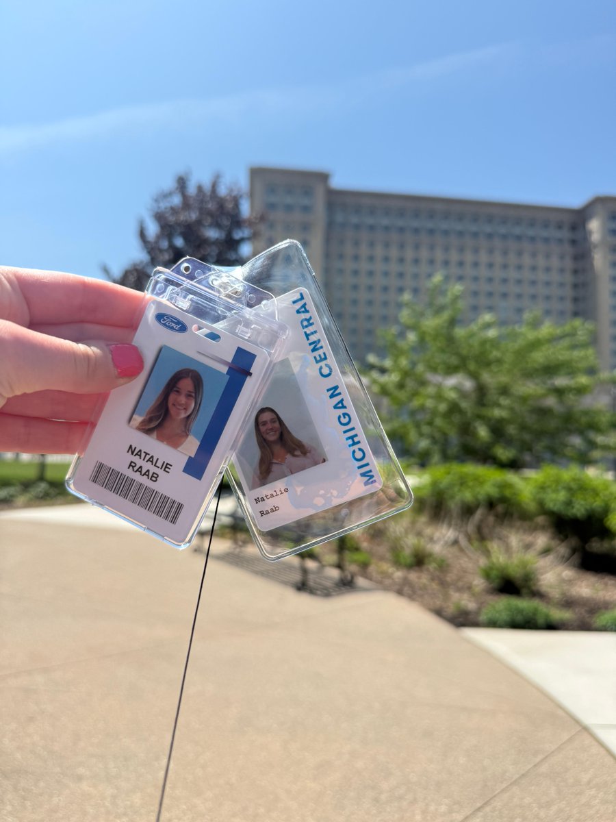 FordCareers's tweet photo. Natalie is excited to share a #DayintheLife as a #FordIntern with @FordCareers! 🚗✨ Today’s highlight: a fireside chat with Bill Ford! Follow along for insights and fun from her summer at Michigan Central Station: https://t.co/2W2AgolHp4

#WeAreFord #FordCareers https://t.co/TkyXur8PVI