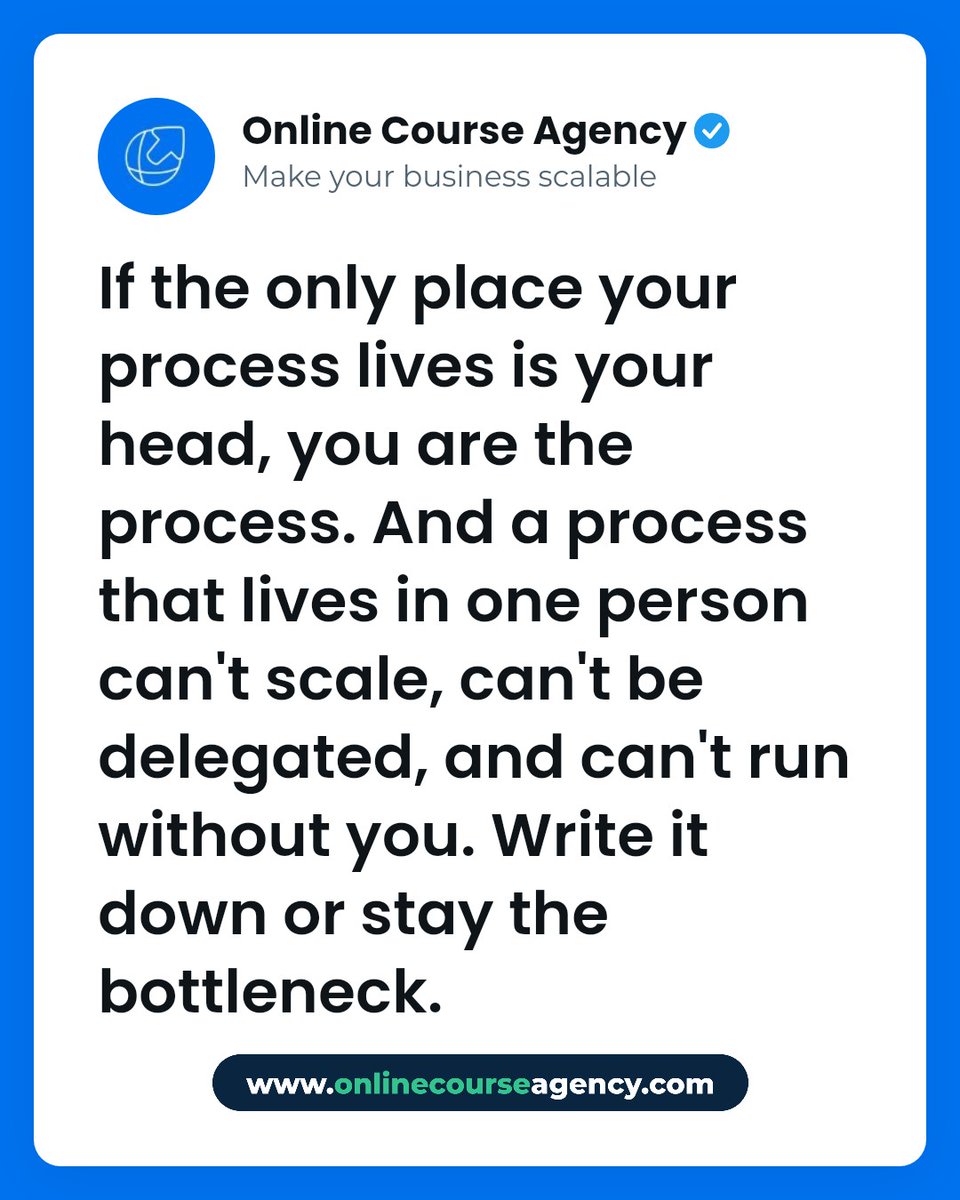 thecourseagency's tweet photo. You're the bottleneck because it's all in your head https://t.co/FMPQ6IFqg4