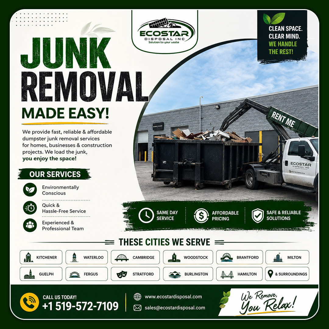 ecostardisposal's tweet photo. 🗑️ Junk Removal Made Easy

Don't let unwanted junk take up valuable space. Whether you're cleaning out your home, renovating, or managing a construction site, Ecostar Disposal Inc. 

#EcostarDisposal #JunkRemoval #DumpsterRental #BinRental #WasteManagement #WasteDisposal #Cleanup https://t.co/9Z4AtYawRO