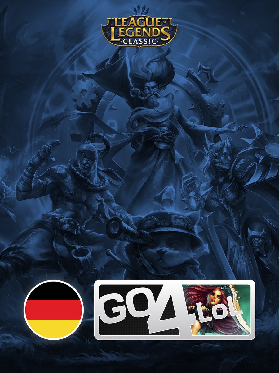 LoLGermany's tweet photo. GO4LOL IST WIEDER DA! ⚔️

GO4LoL kehrt zusammen mit League Classic zurück und befeuert den Wettbewerbsgeist, mit dem alles begann. Egal ob du von Anfang an dabei warst oder es zum ersten Mal erleben willst - dies ist deine Chance!

Turnierdaten: 08.08. - 15.08. - 22.08. - 29.08.
Anmeldung: https://t.co/shjo6p3Mlm