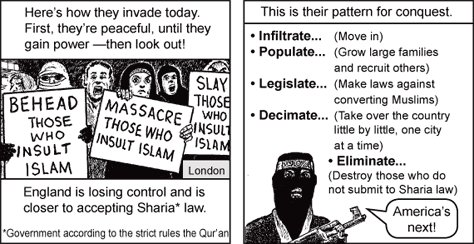 Waypoint20's tweet photo. @IslamInvasion @RealJackHibbs The violent protest shown below took place in London around 20 years ago in the wake of the Danish cartoons controversy.

Note the observant "America's next" prediction at the bottom right-hand corner! https://t.co/DYFfefRk3M