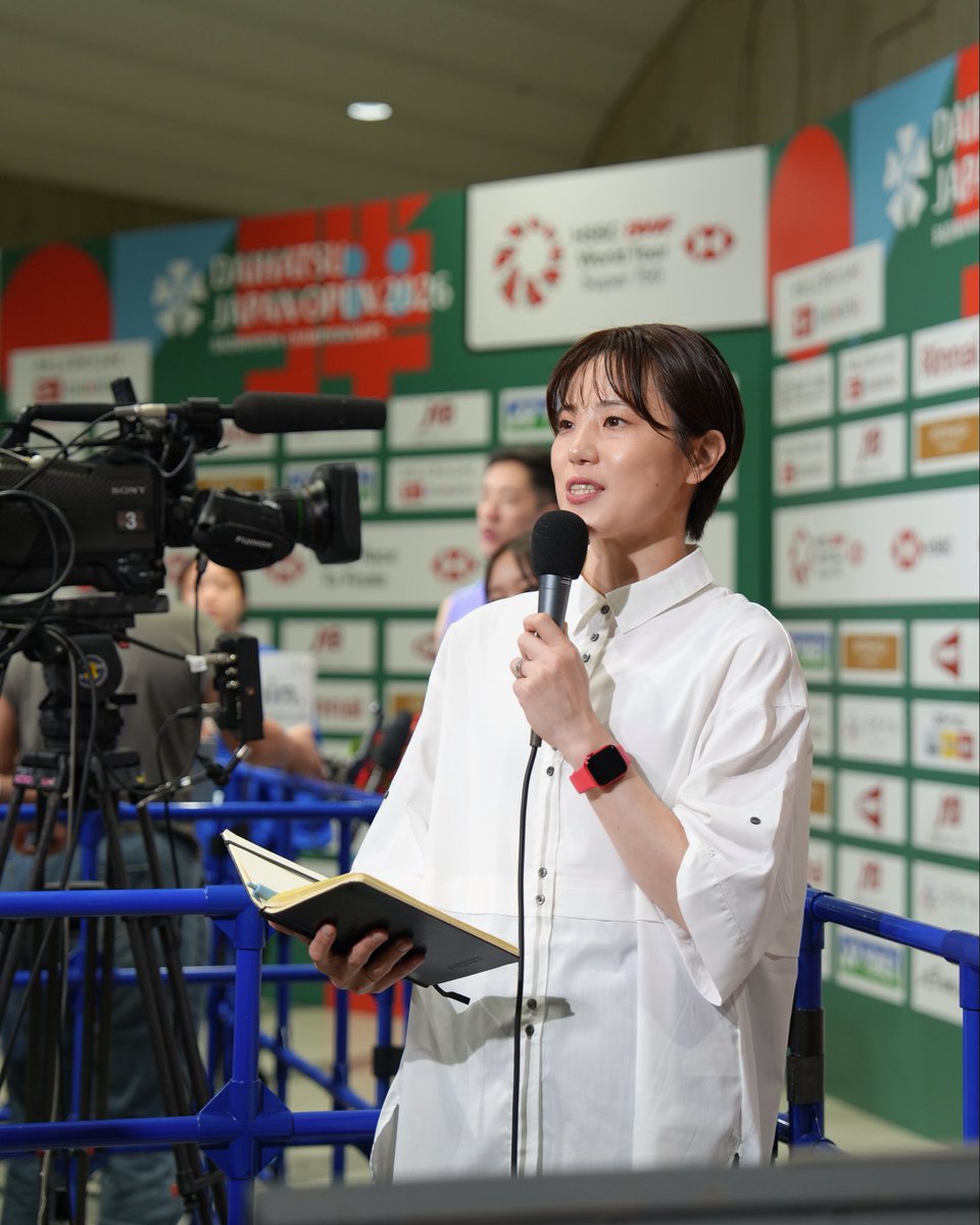 tokyotripsports's tweet photo. 【#前田美順】

「バドミントン ワールドツアー ジャパンオープン2026」にて、試合終了後のインタビュアーを務めさせていただきました🎤✨

ご視聴いただいた皆さま、ありがとうございました☺️

#ジャパンオープン2026 
#バドミントン https://t.co/XndUQgMmYO