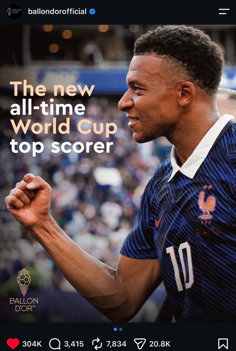 k_minsi's tweet photo. Parcequ'au bout d'un moment, il faut arrêter de banaliser l'exceptionnel quand ça concerne Kylian Mbappé. C'est très très fort ce qu'il a réalisé cette saison individuellement. C'est le ballon d'or 2026, il le mérite 🌕

Merci @ballondor, @lequipe de le rappeler à 

@marca 😒 https://t.co/X1LJOvmd3T