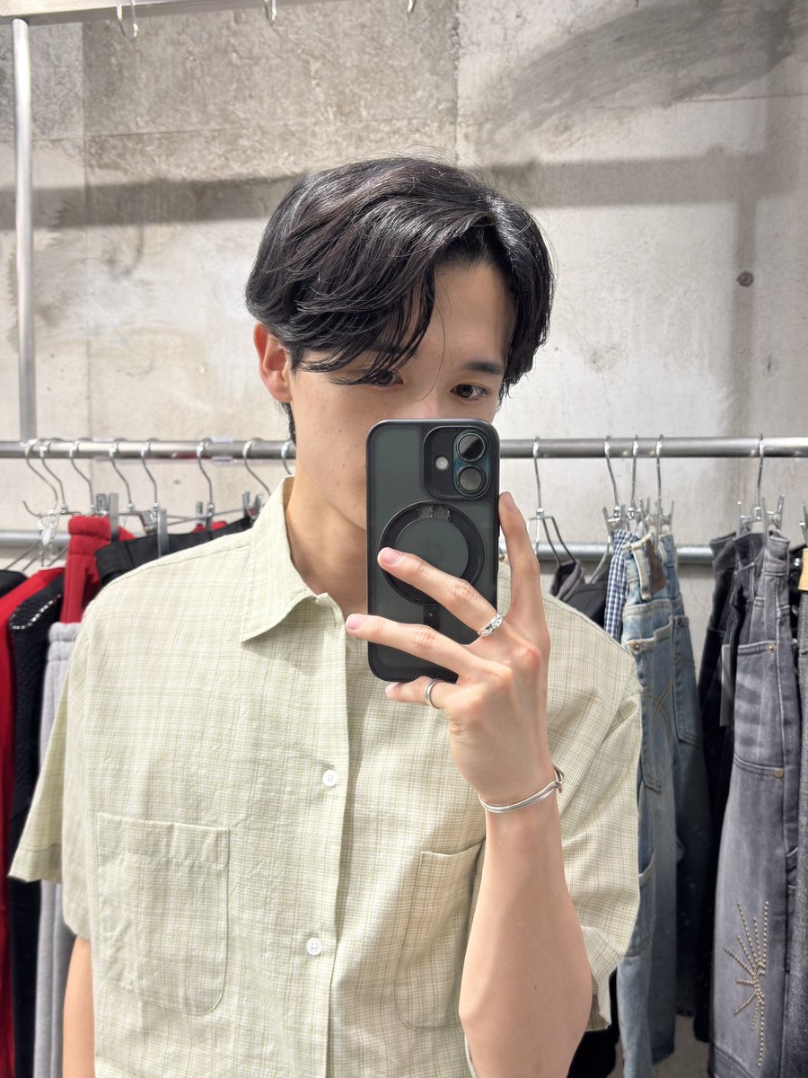 yuya__ootd's tweet photo. 淡い緑にチェック柄は新鮮でした https://t.co/aAZ1jyNrjm