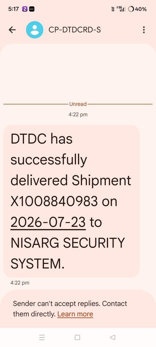 nisargs06's tweet photo. @DTDCIndia @JM_Scindia @jagograhakjago accountable for false delivery updates.

#DTDC #CourierIssue #ParcelMissing #ConsumerRights #CustomerService #Accountability https://t.co/AFOm3krxVE