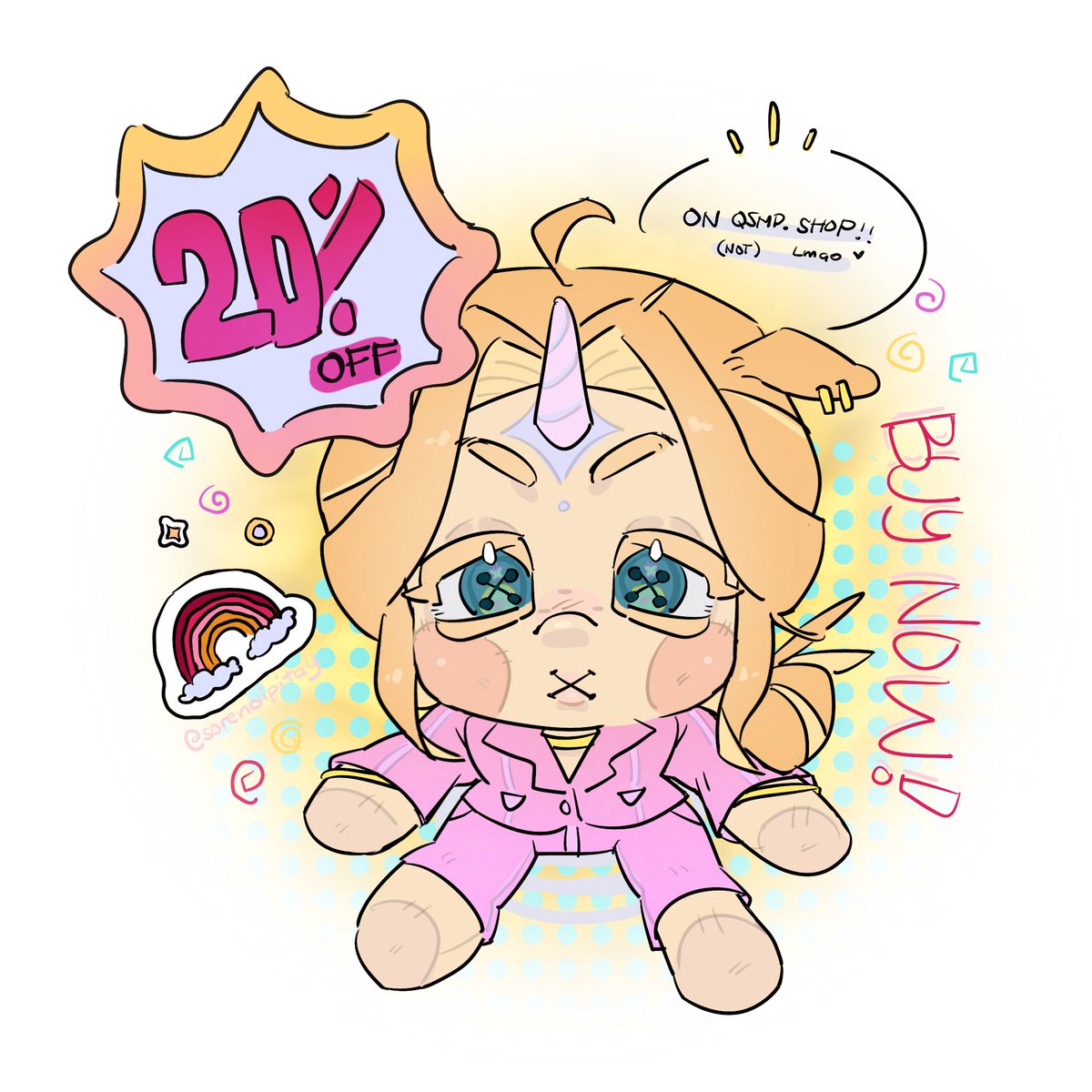 sorendipitay's tweet photo. “I’m a plushie !” - ktb
(shoes come sold separately) #katieb #qsmp #qsmp2 https://t.co/I26WKaXgcK
