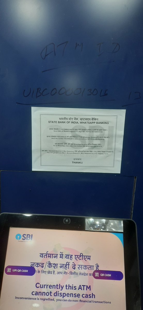 IMSauravRajput's tweet photo. @TheOfficialSBI @TheOfficialSBI My cash withdrawal failed – amount got debited from my account but the ATM's cash dispensing slot was tightly sealed/blocked, so cash never came out. Same issue at two ATMs. Need urgent refund/resolution
ATM ID:- UIBC000013016 https://t.co/kBs8pTcN4T