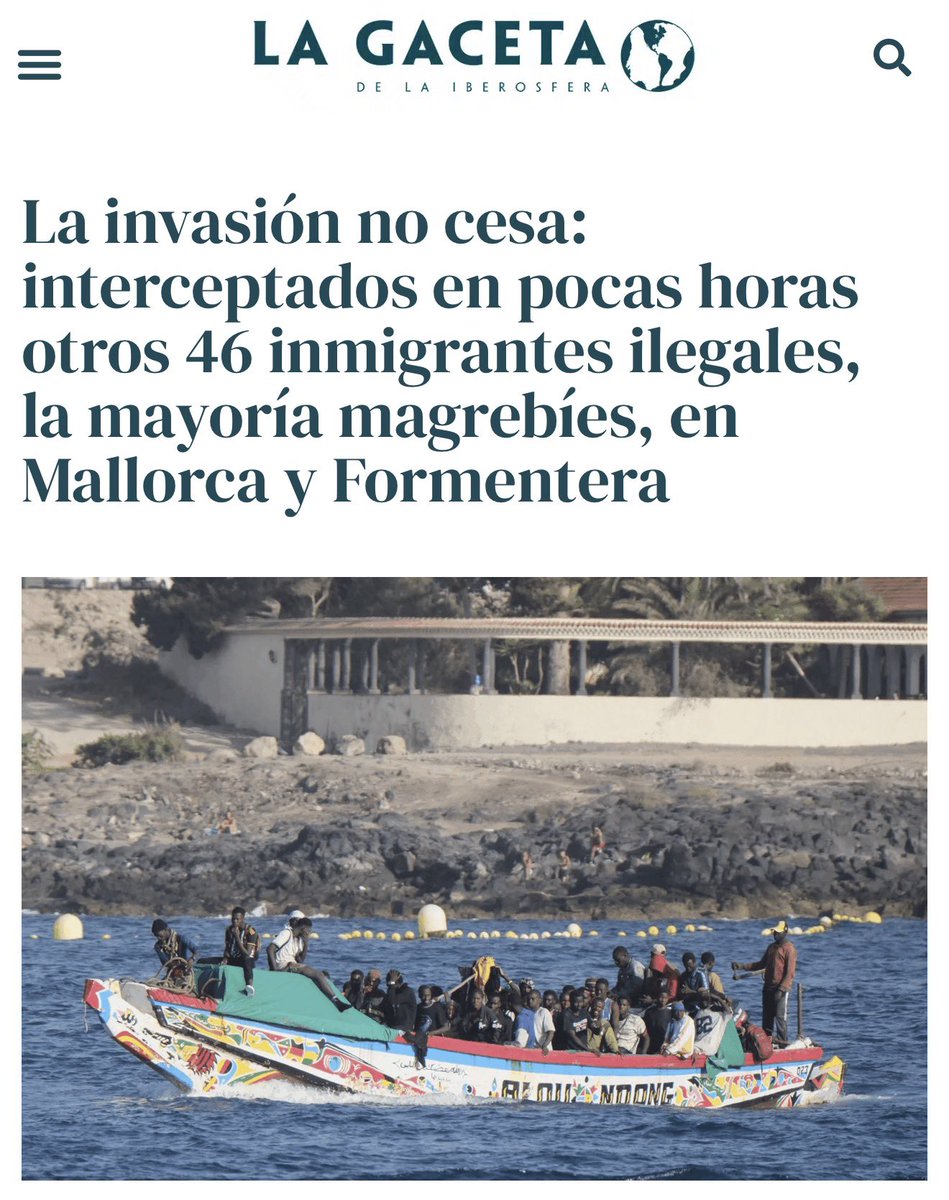 Igarrigavaz's tweet photo. Cada regularización masiva anuncia la siguiente.

Entran ilegalmente, el PSOE los regulariza y miles más vienen esperando el mismo premio.

El efecto llamada no cesará hasta que cerremos las fronteras, deportemos masivamente a quienes estén ilegalmente y vienen a vivir del esfuerzo de los españoles, y apliquemos el principio de prioridad nacional en las ayudas.
