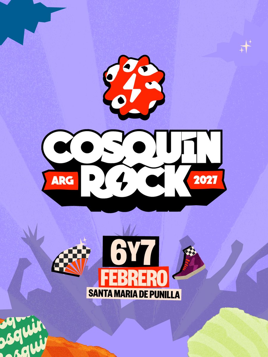 Cosquin_Rock's tweet photo. Nos vemos en COSQUIN ROCK 2027 🤟🏻 

📆 6 y 7 de Febrero 
⛰️ Aeródromo Santa María de Punilla https://t.co/inSCaWkWYP