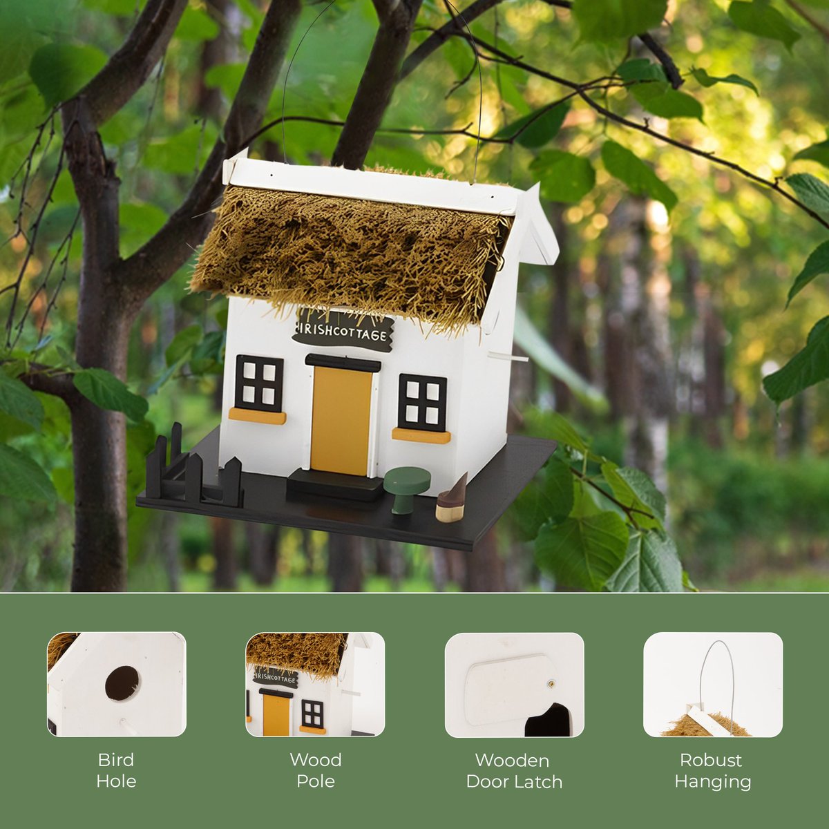 ukpricecruncher's tweet photo. Give our feathered friends a bit of shade from the summer sun...
Wooden Bird House Irish Cottage
Was £18.99 NOW £12.99
Free UK shipping: https://t.co/OGIwA5W5FV

Built to withstand all weather conditions
Pre made and hanging cord included

#birdhouse #birdfeeders #freeukdelivery https://t.co/uSl1F2ROjs