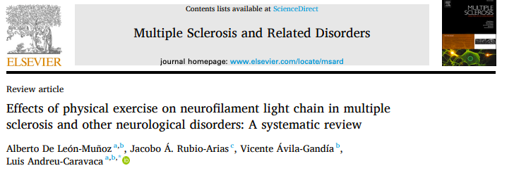 LuisAndreu's tweet photo. Our new SR, in which we examined the effects of physical exercise on NfL in multiple sclerosis and other neurological disorders, has been published in MSARD. Congratulations to our PhD candidate, A. de León-Muñoz, on this achievement! Read it here: https://t.co/8clZv6xXrM https://t.co/Uklj7WIUP1