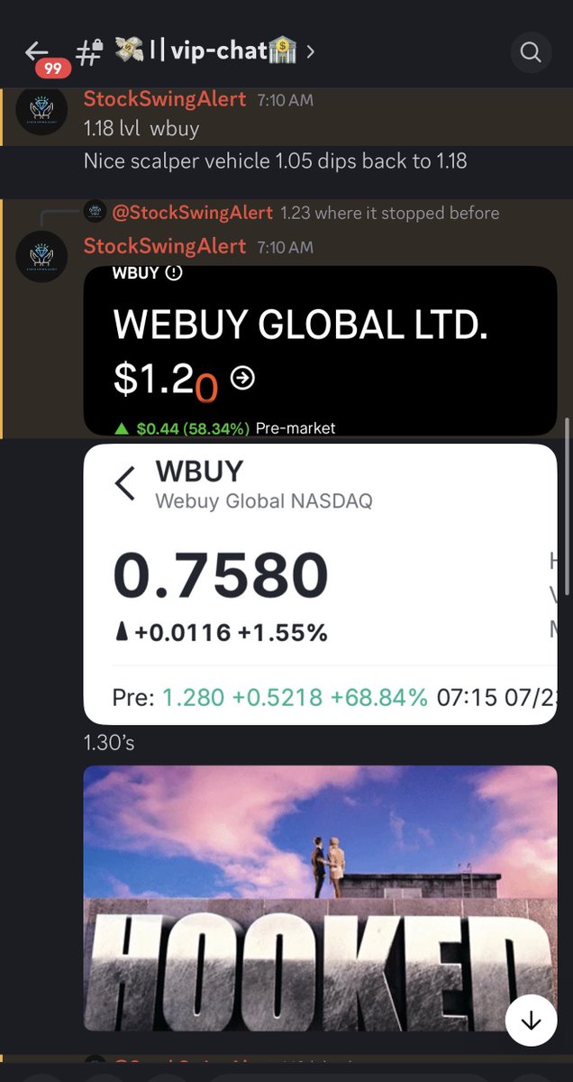 StockSwingAlert's tweet photo. $WBUY 1.05 -> 1.56 here
Thanks to god for helping to put food on all the #VIPCHAT Discord members tables today
Unbelievable guide… as usual. https://t.co/11tWOTHANZ