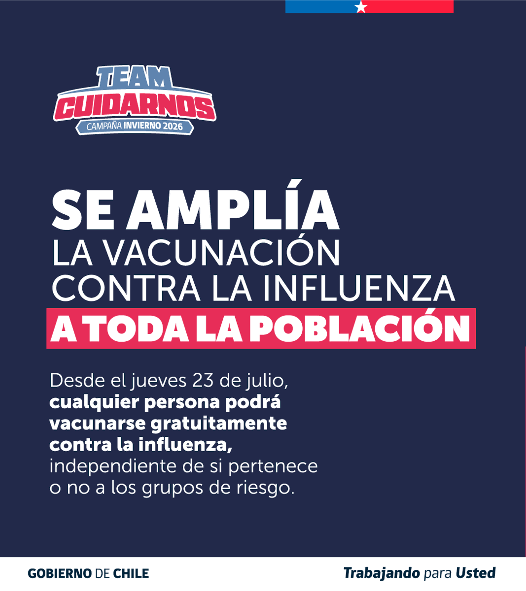 Salud_Responde's tweet photo. 💉 Desde hoy se amplía la vacunación contra la influenza a toda la población.
🛡️Cuando todos nos vacunamos disminuye la circulación de la enfermedad y se protege a toda la comunidad. 
Toda la información, vacunatorios y más
📲 600 360 7777 
🛜 https://t.co/SSX7witQ5o https://t.co/bBI4wV163n