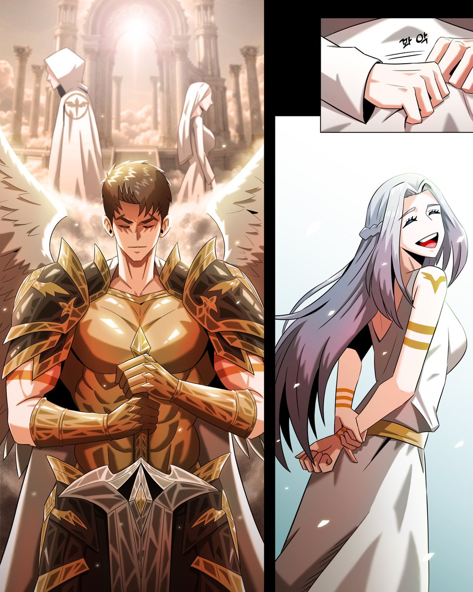 YEHWA014's tweet photo. Today's upload 

Episode 00; Origin
Page 7

The first slide is the English version, the second is the Korean version, and the third is the textless version.

#Andromalius 
#Originalcharacter
#manhwa https://t.co/u1FLye6lRQ