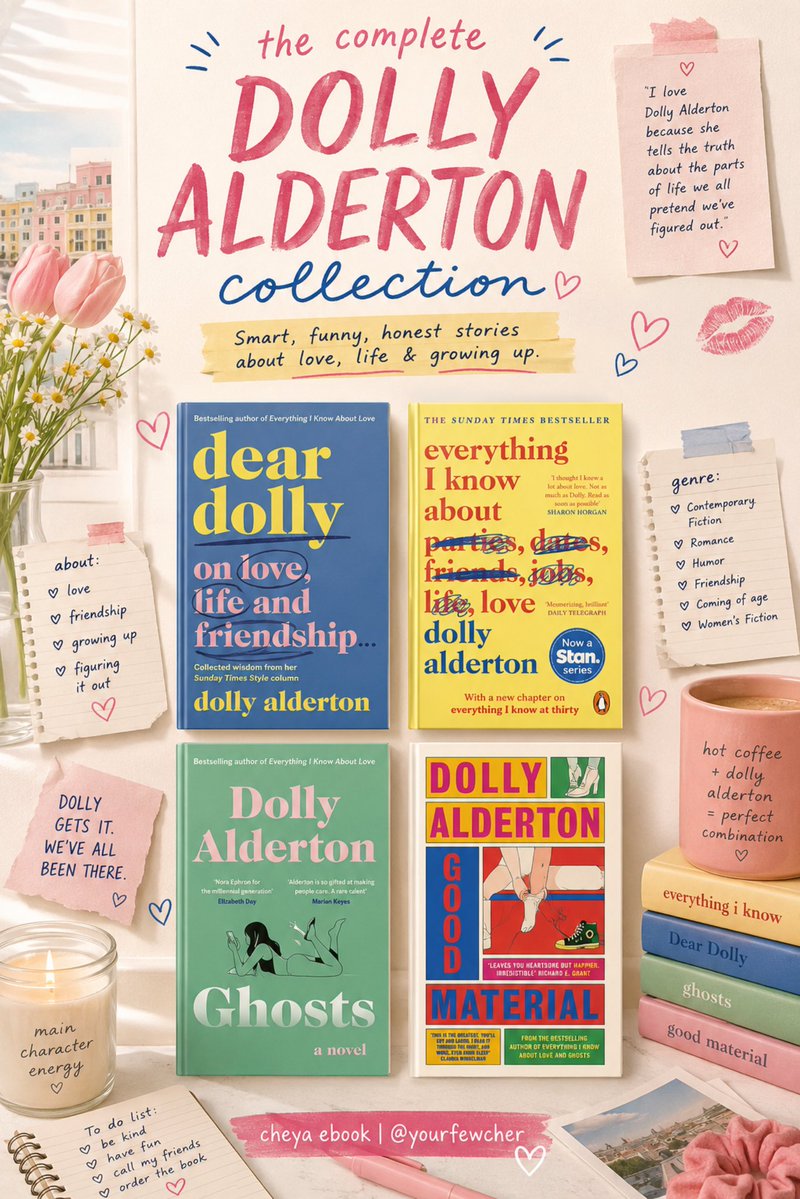 yourfewcher's tweet photo. WTS EBOOK NOVEL SERIES
☆ Dolly Alderton

Ghosts
Good Material
Dear Dolly
Everything I Know About Love

— PDF &amp; EPUB | Kobo Kindle
— Romance, Slice of Life, Contemporary, Memoir

 wtb buku &amp; ada jual punya terjemahan cari jasa indo eng e-book play apple books e book tbr e-reader https://t.co/acYa0ohg4W
