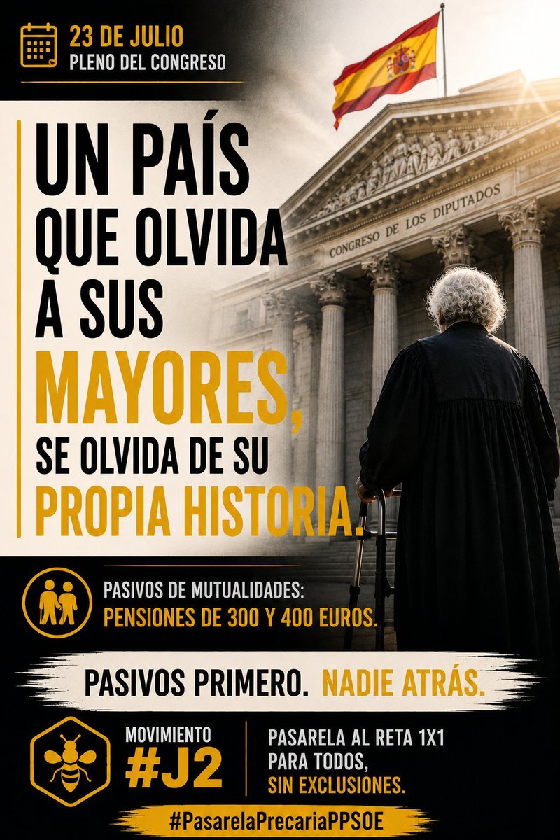 RosaliaHer73088's tweet photo. Señorias:
@J@JuanjoAizcorbe @alfonsocendon @Josepmcervera @anacobocar @MarijeFullaondo @Macarenaloran @m_barbero @AlbMayoral 
Voten una pasarela 𝘃𝗼𝗹𝘂𝗻𝘁𝗮𝗿𝗶𝗮, 𝘀𝗶𝗻 𝗲𝘅𝗰𝗹𝘂𝘀𝗶𝗼𝗻𝗲𝘀 𝗻𝗶 𝗹𝗶𝗺𝗶𝘁𝗮𝗰𝗶𝗼𝗻𝗲𝘀 no haran Justicia si dejan fuera mutualistas pasivos https://t.co/gtuhxyIl9E