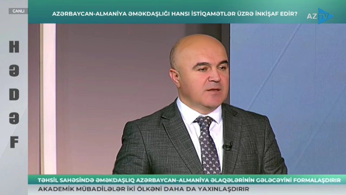 MirovEld's tweet photo. AzTV-də canlı yayımda Berlin-Bakı münasibətlərini müzakirə etdik. https://t.co/l3AIVlPKUK