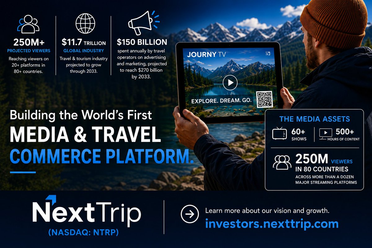 NextTripInc's tweet photo. NextTrip's media &amp; travel platform 
@JournyNow 
$NTRP https://t.co/BiCKSewC7L
