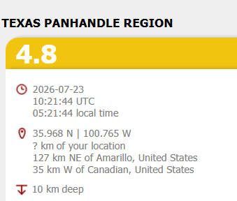 volcaholic1's tweet photo. A M4.8 earthquake hit Texas a couple of hours ago... https://t.co/TBXYdwGnkq
