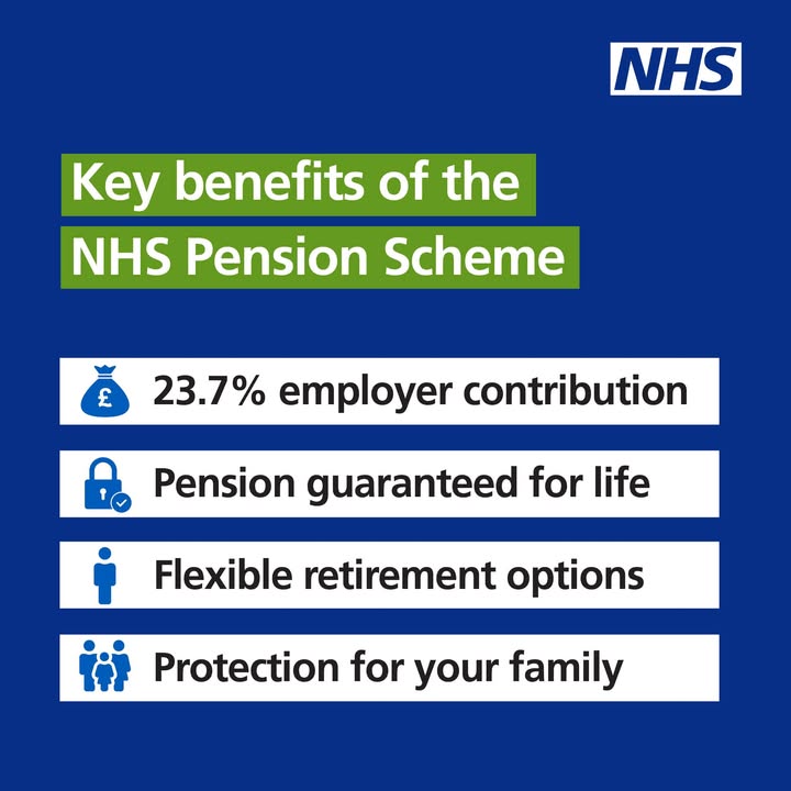 nhs_pensions's tweet photo. Being a member of the NHS Pension Scheme comes with key benefits 💙

Here are just a few 👇

Take a moment to understand your NHS Pension and make the most of the benefits available to you. 

Learn more: https://t.co/W4kS3EfWZR https://t.co/BJS9XMka9w