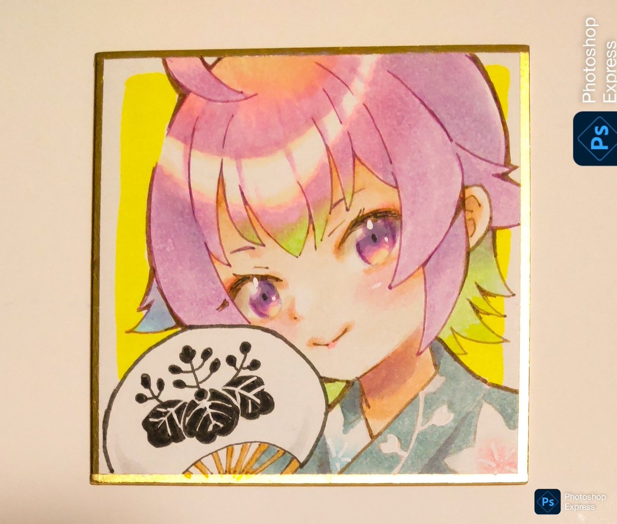 桐ﾁｬﾝ！豆色紙にて