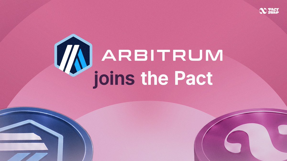 Pact_Swap's tweet photo. .@arbitrum is now live on Pact Swap. 

ETH. USDC. USDT. 

One more chain → the same trustless experience.

The Pact keeps growing. https://t.co/RO3apU4E9A