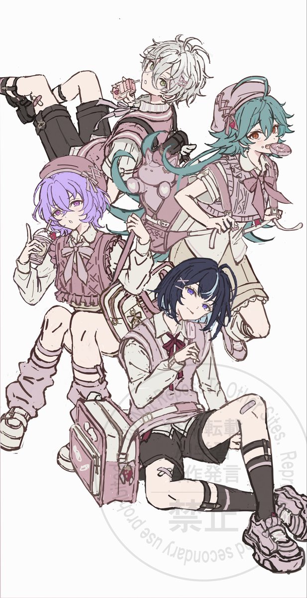 narityan__01's tweet photo. ✏️誰得イラスト制作過程🎨

カラーラフ〜線画〜着彩(微調整)➕背景 https://t.co/ecKXLysc6M